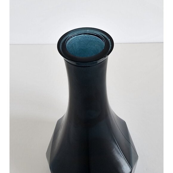 IKEA Deep Blue Geometric Vase Retired 7” Scandinavian Decor - Picture 3 of 8